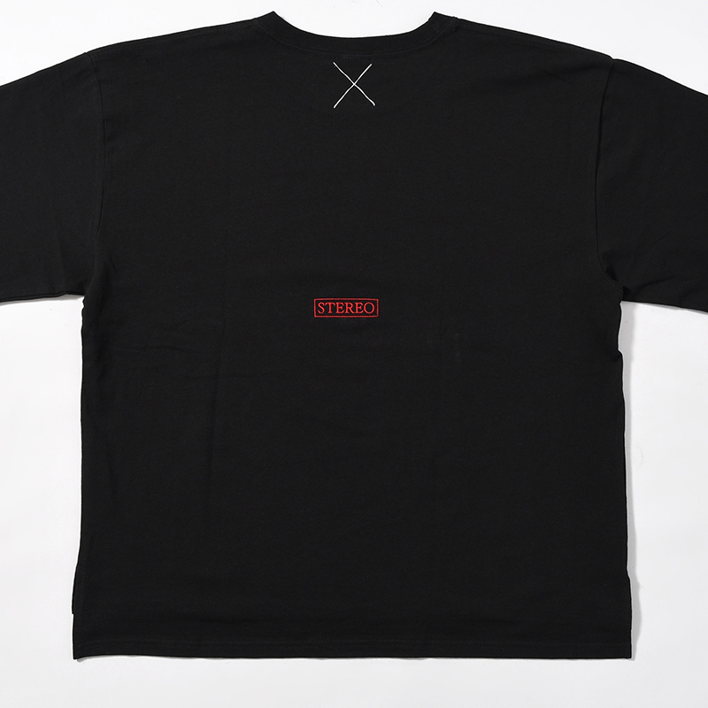 JAZZ BIG SIZE SLIT T-SH -BLACK-