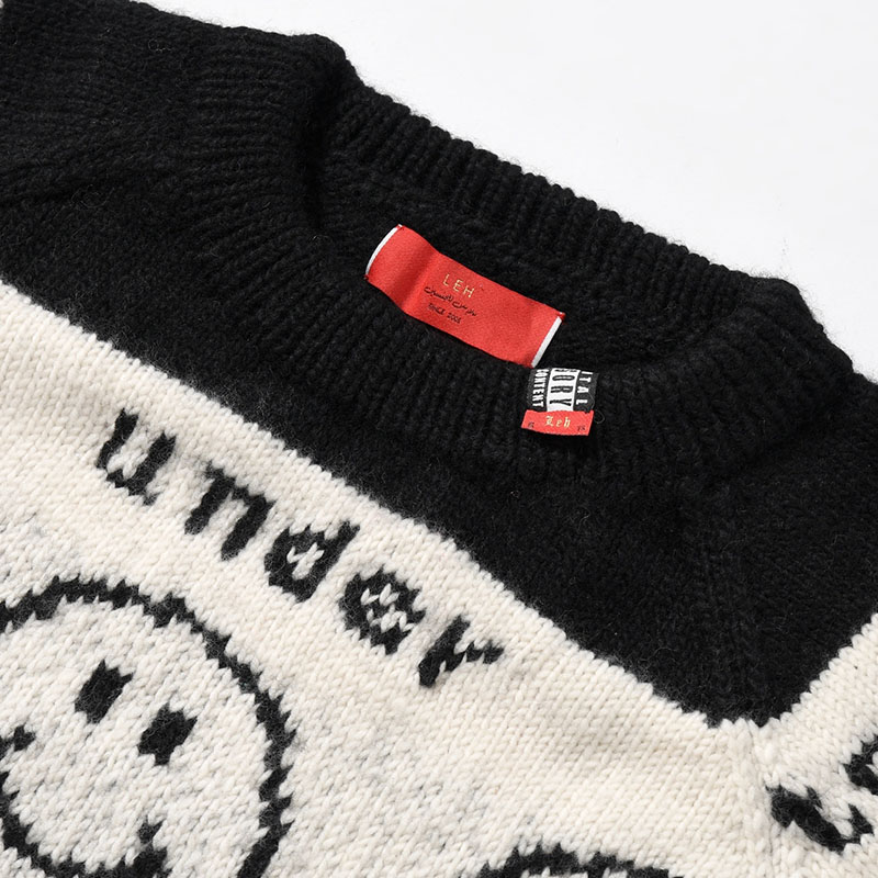 SMILEY KNIT SWEATER -2.COLOR-