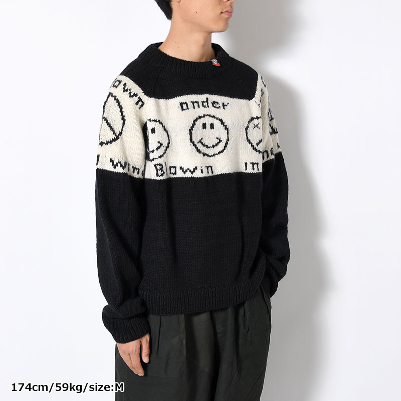 SMILEY KNIT SWEATER -2.COLOR-