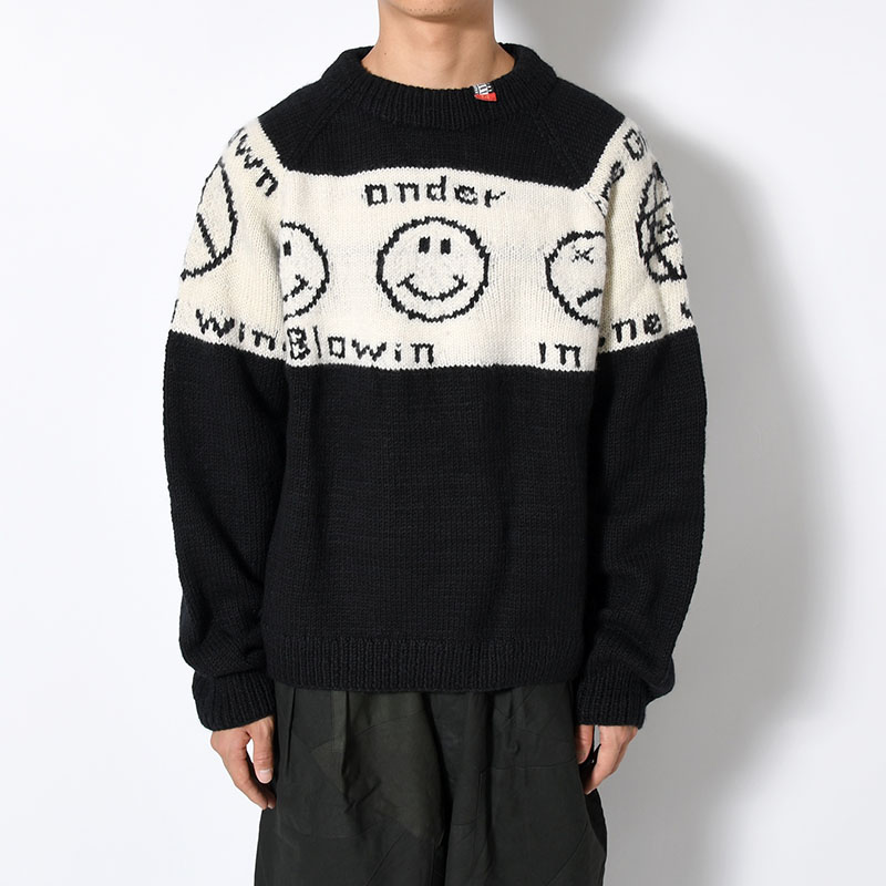 SMILEY KNIT SWEATER -2.COLOR-