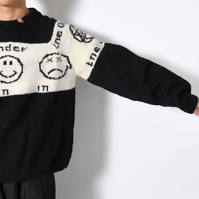 SMILEY KNIT SWEATER -2.COLOR-