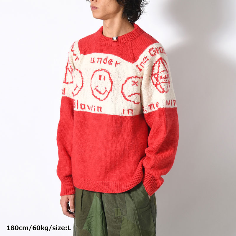 SMILEY KNIT SWEATER -2.COLOR-