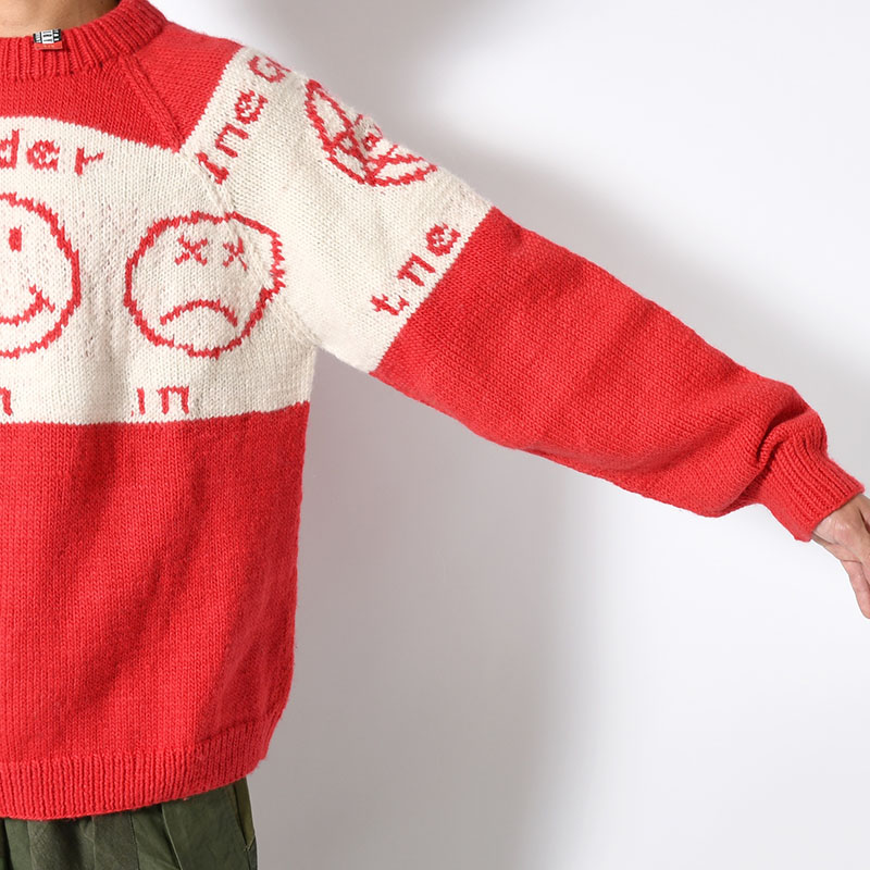 SMILEY KNIT SWEATER -2.COLOR-