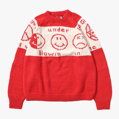 SMILEY KNIT SWEATER -2.COLOR-