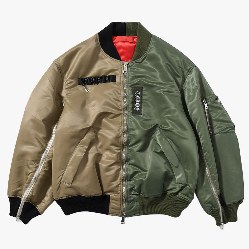 MA-1 JACKET -KHAKI×GRAY-
