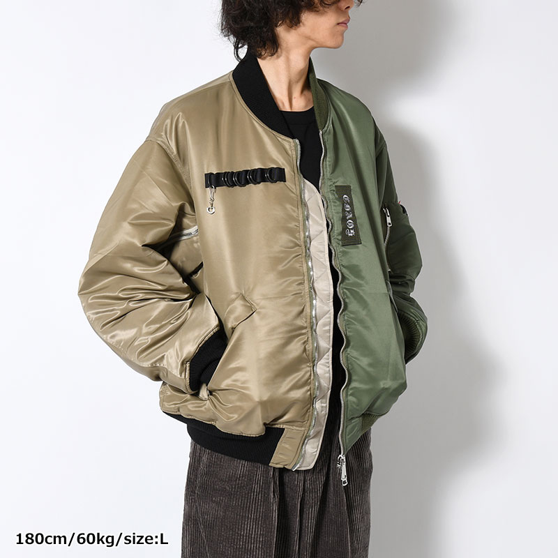 MA-1 JACKET -KHAKI×GRAY-