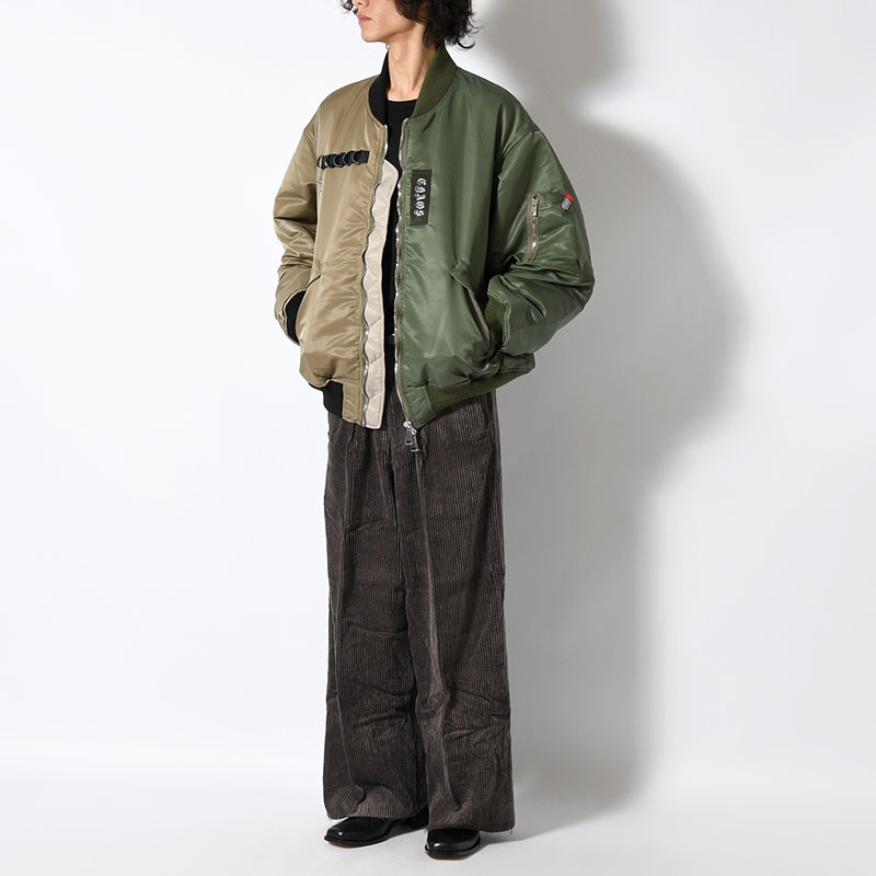 MA-1 JACKET -KHAKI×GRAY-
