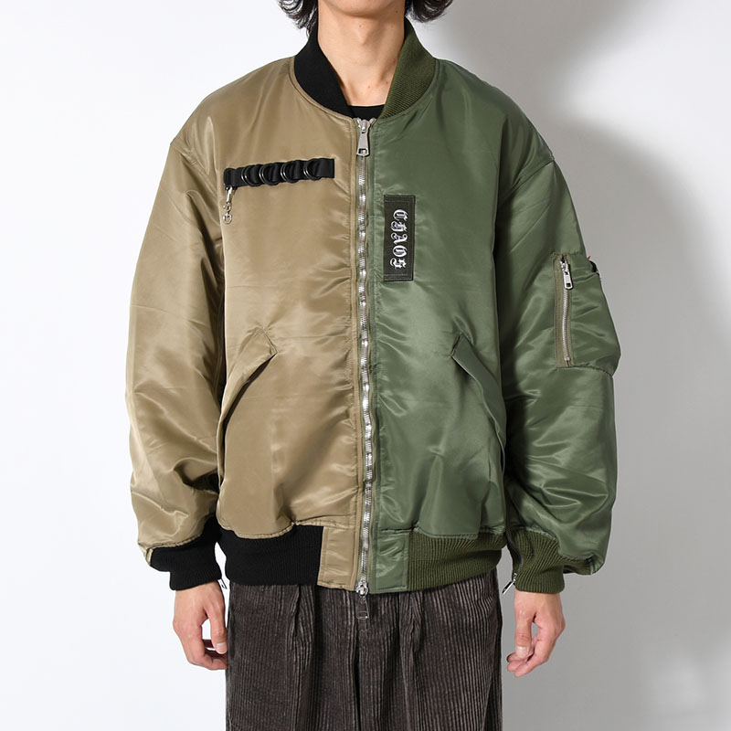 MA-1 JACKET -KHAKI×GRAY-