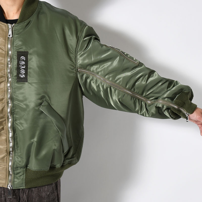 MA-1 JACKET -KHAKI×GRAY-