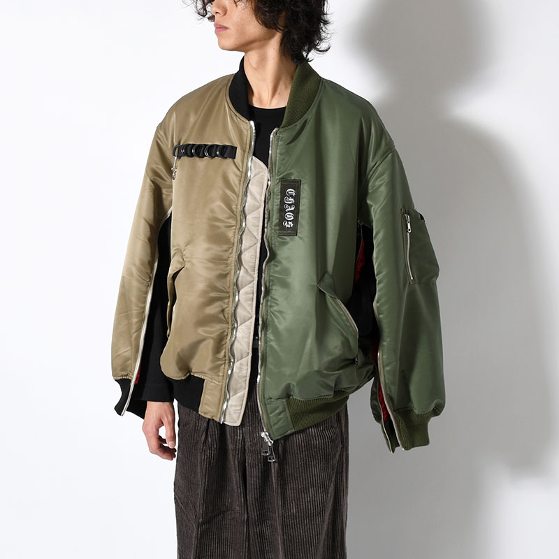 MA-1 JACKET -KHAKI×GRAY-