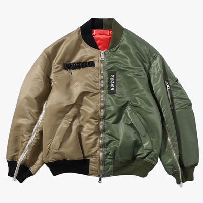 MA-1 JACKET -KHAKI×GRAY-
