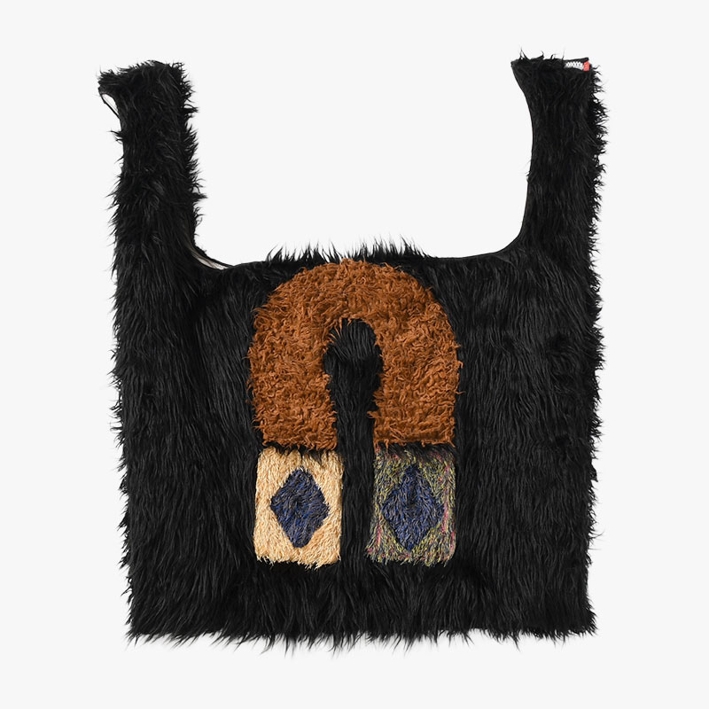 MASK TOTE BAG -BLACK2-