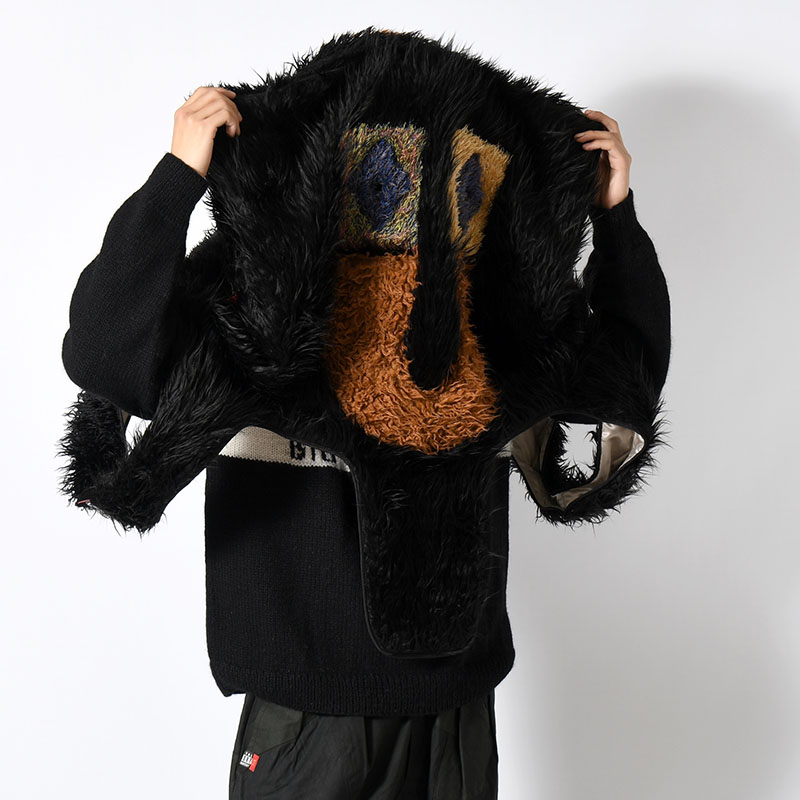 MASK TOTE BAG -BLACK2-