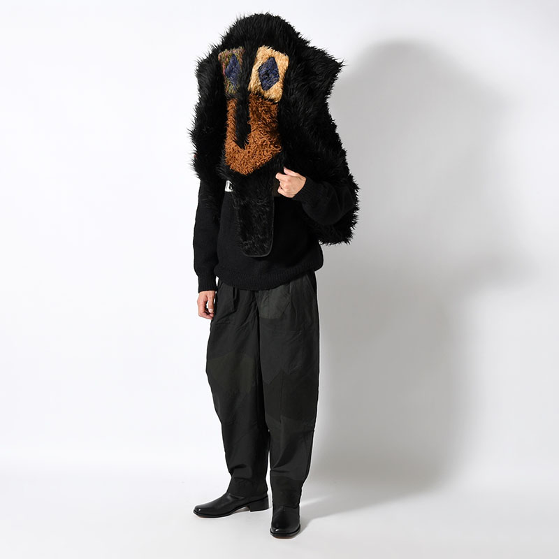 MASK TOTE BAG -BLACK2-