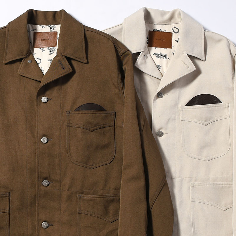 WORKERS JACKET -WOOL LINEN TWILL- -2.COLOR-