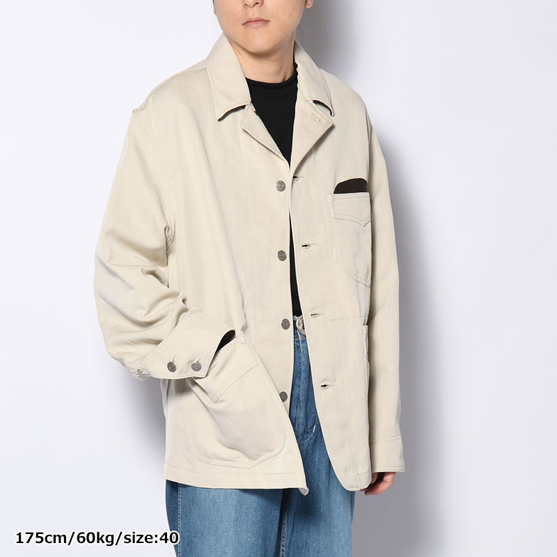 WORKERS JACKET -WOOL LINEN TWILL- -2.COLOR-