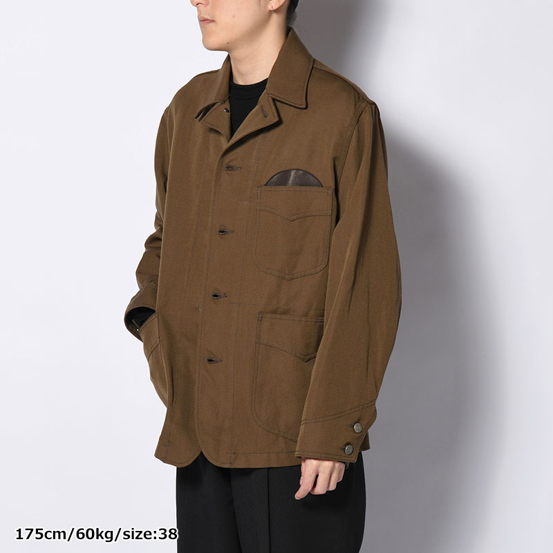 WORKERS JACKET -WOOL LINEN TWILL- -2.COLOR-