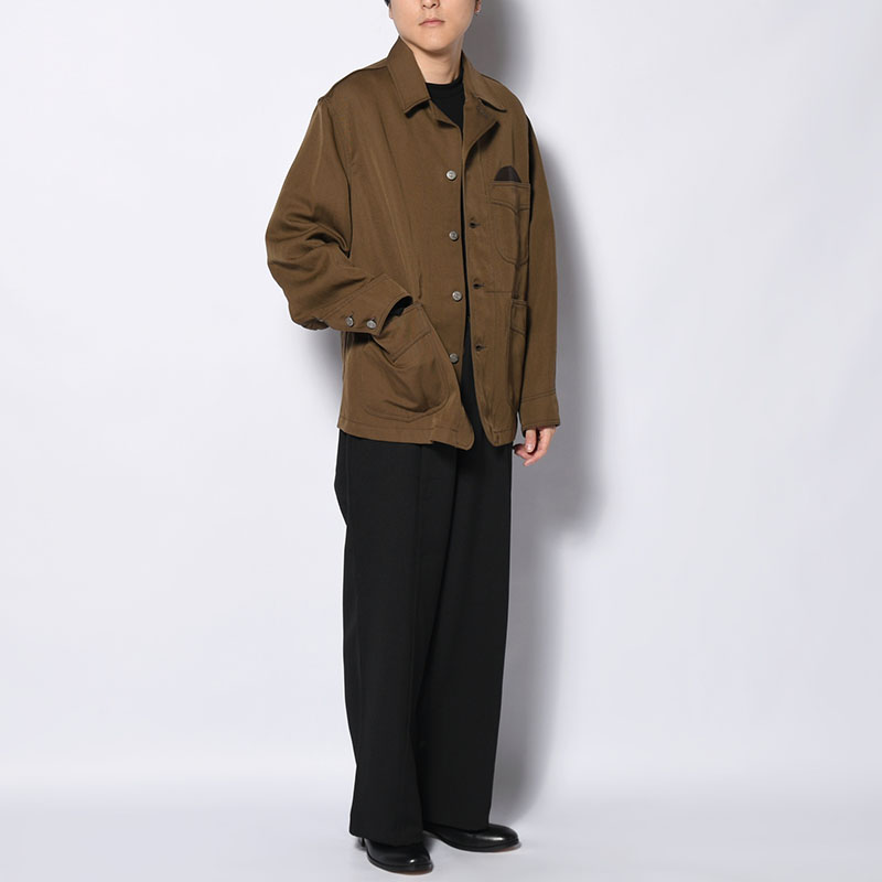 WORKERS JACKET -WOOL LINEN TWILL- -2.COLOR-
