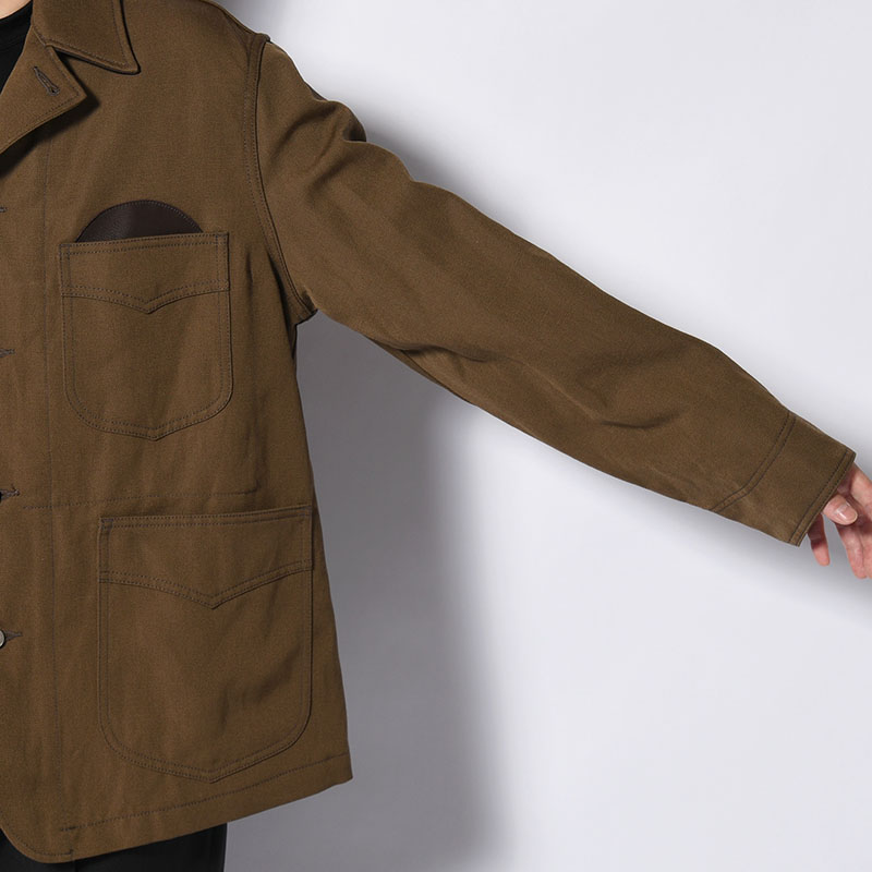WORKERS JACKET -WOOL LINEN TWILL- -2.COLOR-