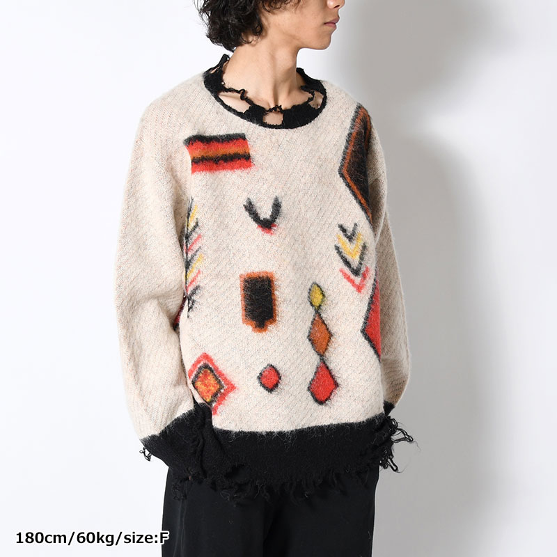 BERBER DESIGN KNIT -OFF WHITE-