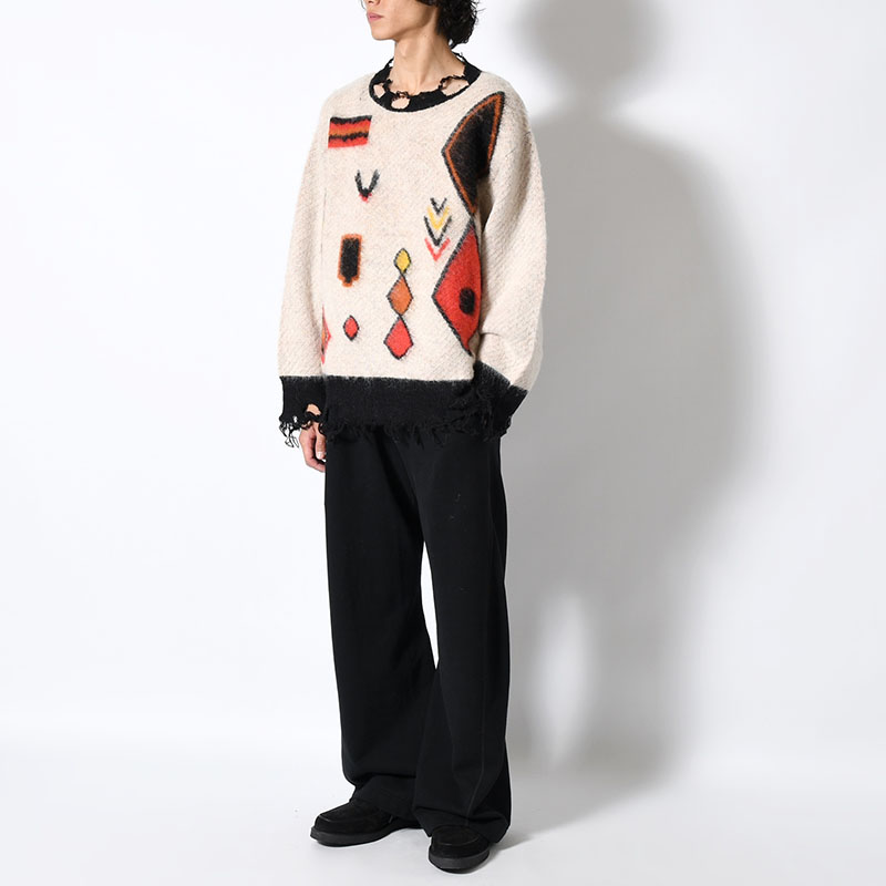 BERBER DESIGN KNIT -OFF WHITE-