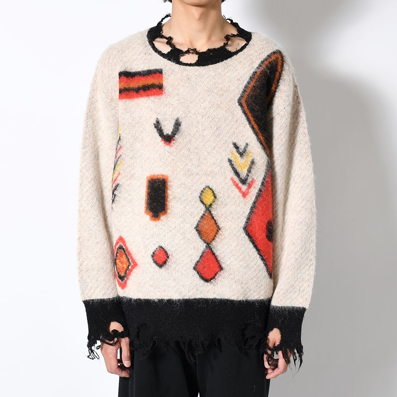 BERBER DESIGN KNIT -OFF WHITE-