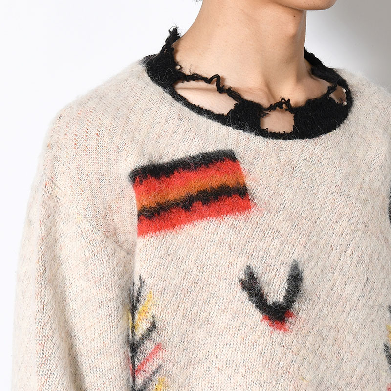 BERBER DESIGN KNIT -OFF WHITE-