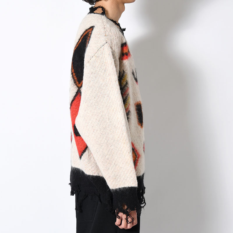 BERBER DESIGN KNIT -OFF WHITE-