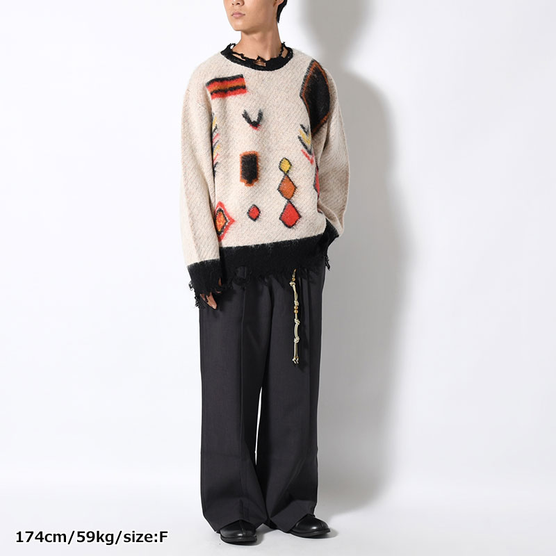 BERBER DESIGN KNIT -OFF WHITE-
