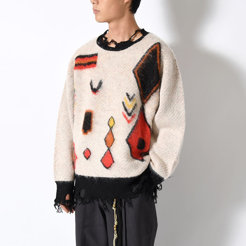 BERBER DESIGN KNIT -OFF WHITE-