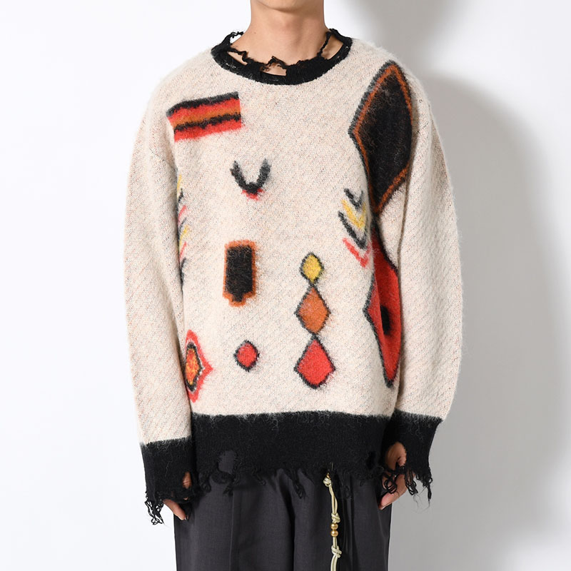 BERBER DESIGN KNIT -OFF WHITE-