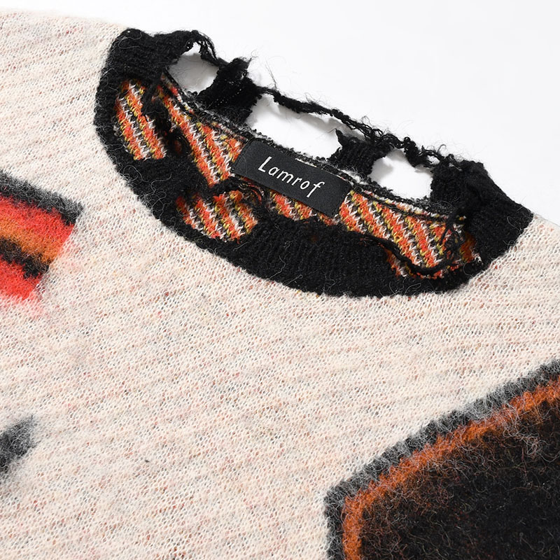 BERBER DESIGN KNIT -OFF WHITE-