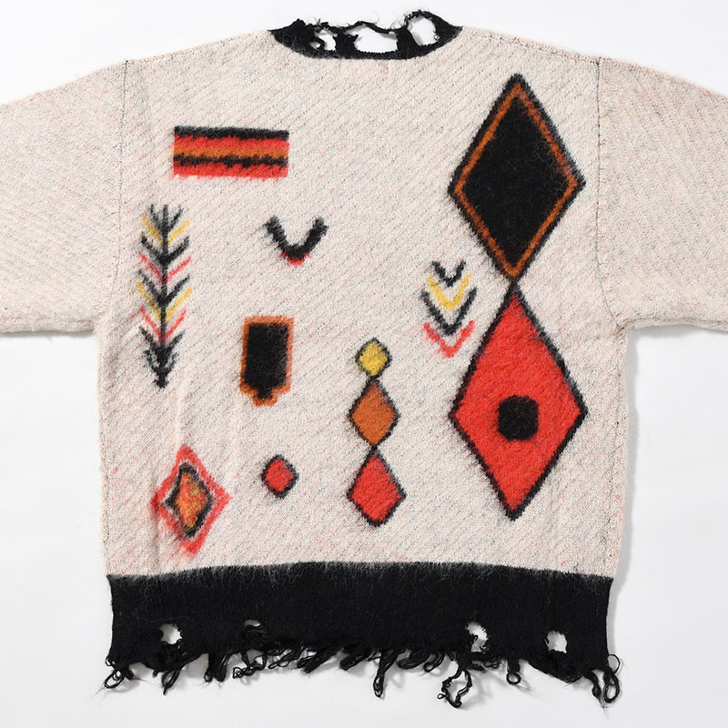 BERBER DESIGN KNIT -OFF WHITE-