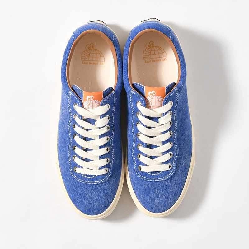 VM001 LO CANVAS -Washed Royal Blue/White-