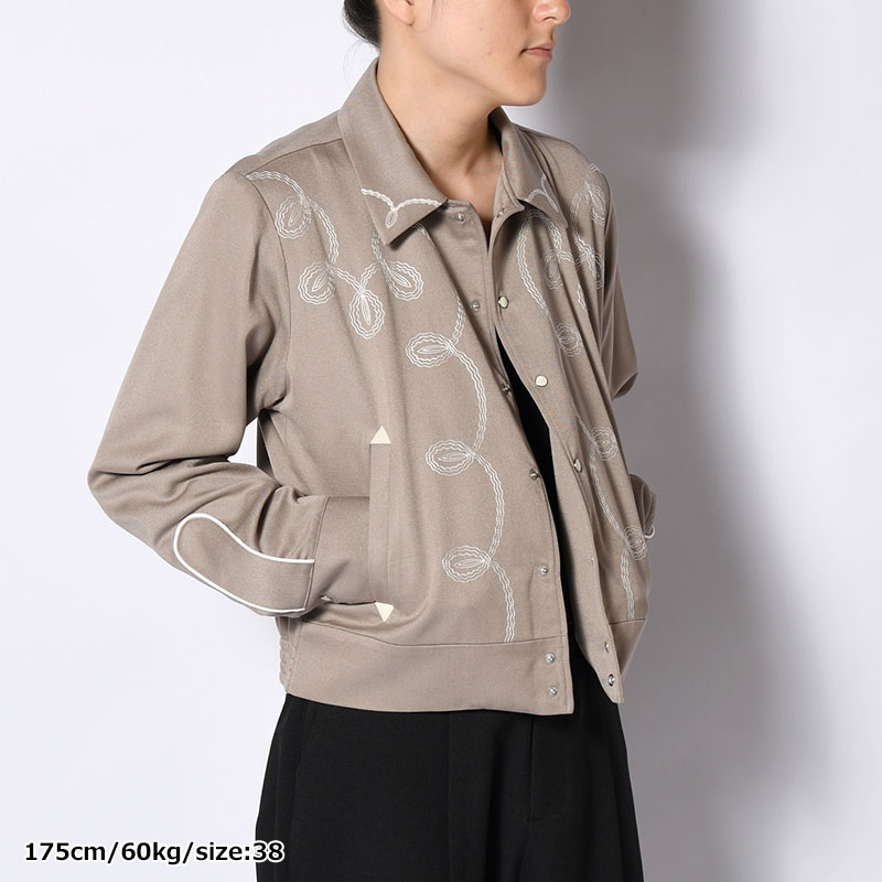 BOLERO EMBROIDERY JACKET -RAYON GABARDINE- -2.COLOR-