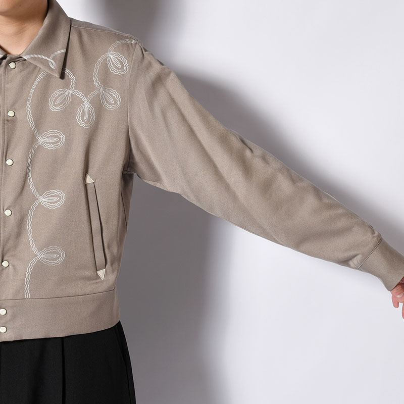BOLERO EMBROIDERY JACKET -RAYON GABARDINE- -2.COLOR-