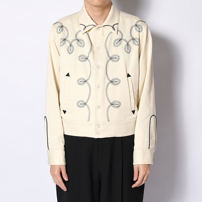 BOLERO EMBROIDERY JACKET -RAYON GABARDINE- -2.COLOR-