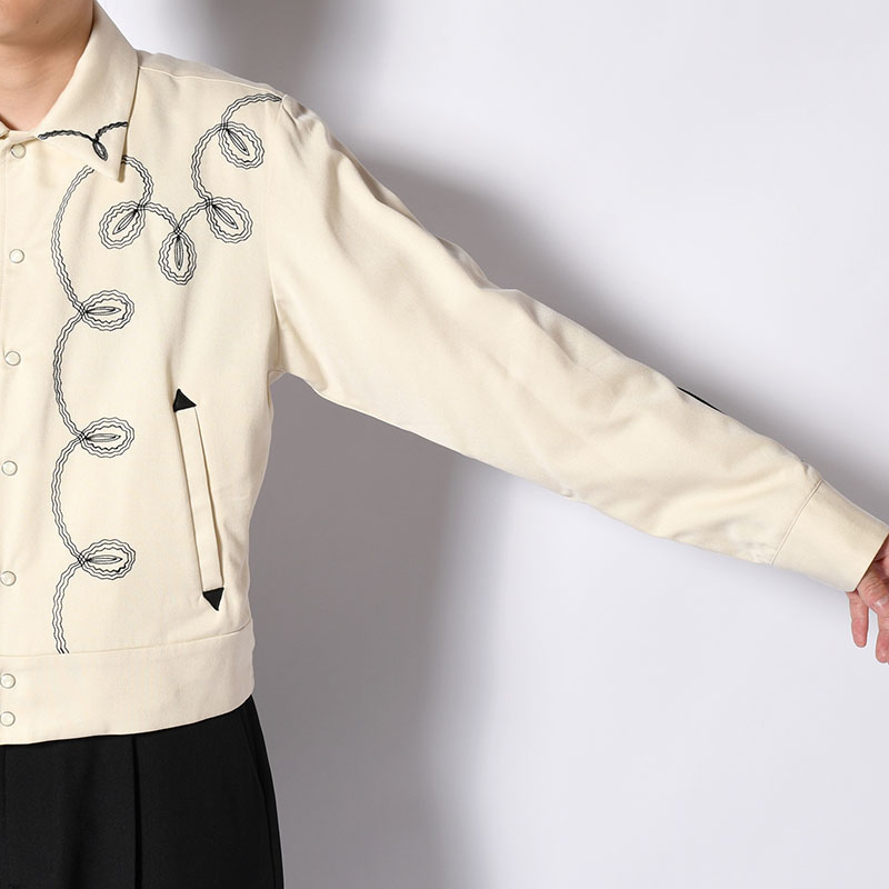 BOLERO EMBROIDERY JACKET -RAYON GABARDINE- -2.COLOR-
