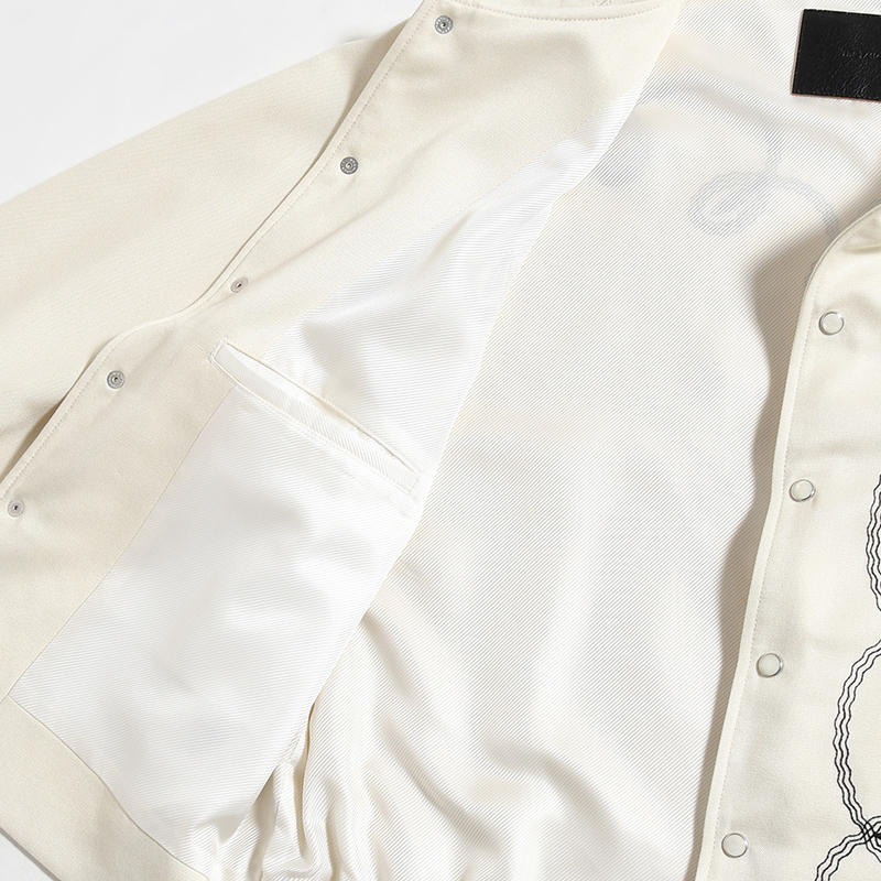 BOLERO EMBROIDERY JACKET -RAYON GABARDINE- -ECRU-