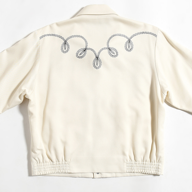 BOLERO EMBROIDERY JACKET -RAYON GABARDINE- -ECRU-