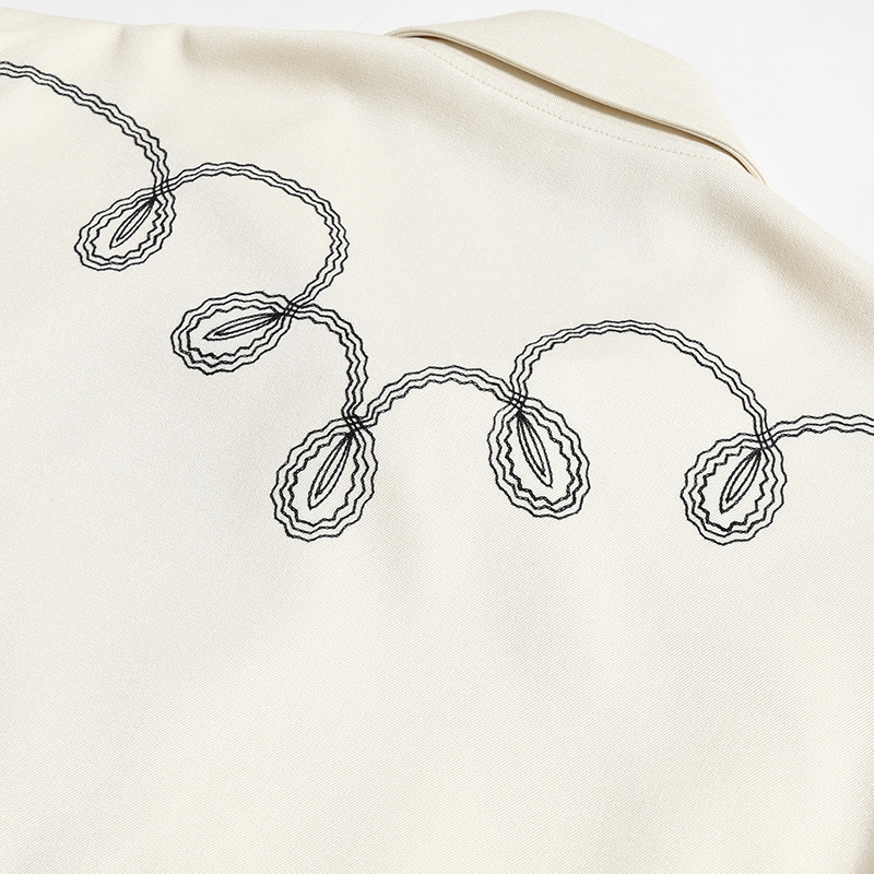BOLERO EMBROIDERY JACKET -RAYON GABARDINE- -ECRU-