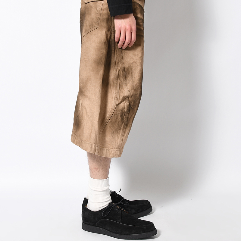 3D TWISTED JORTS -CRAZY DIRTY WASHED TAN-