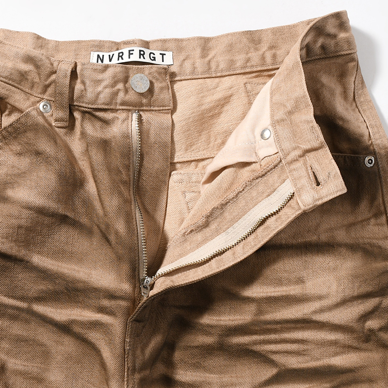 3D TWISTED JORTS -CRAZY DIRTY WASHED TAN-