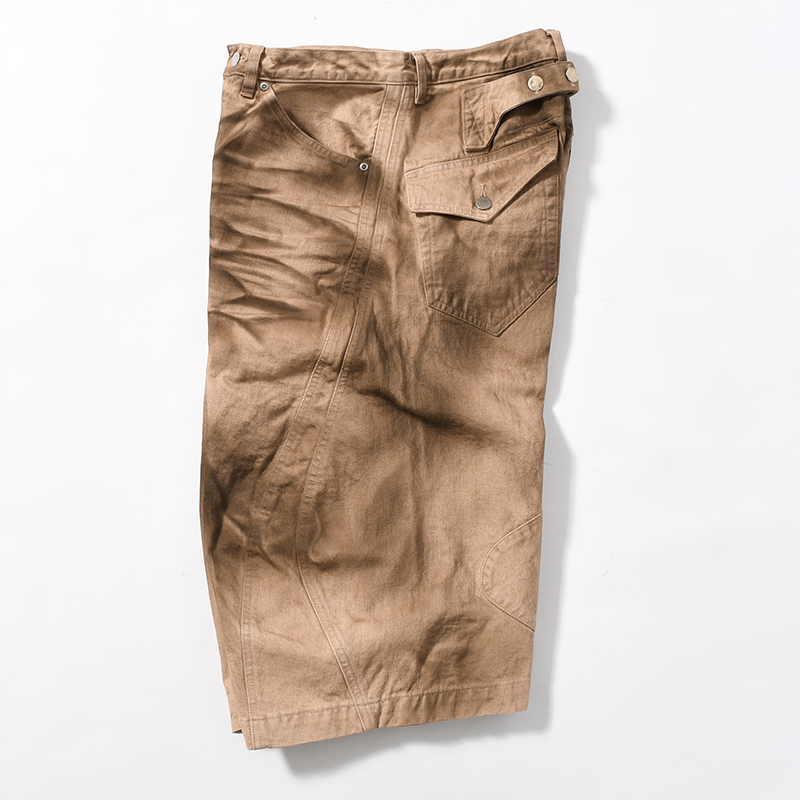 3D TWISTED JORTS -CRAZY DIRTY WASHED TAN-