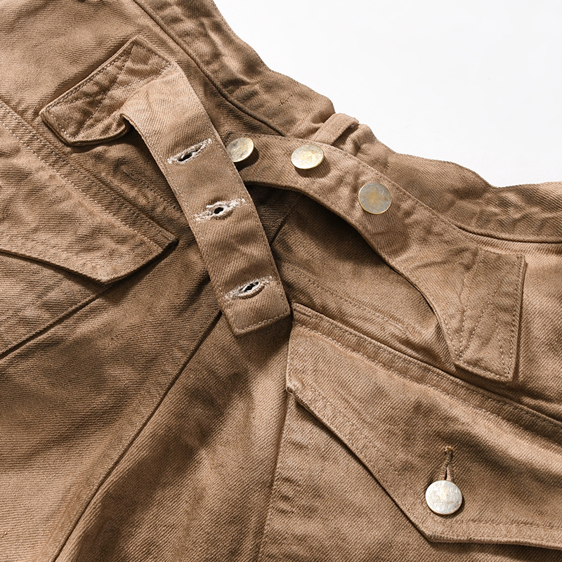 3D TWISTED JORTS -CRAZY DIRTY WASHED TAN-
