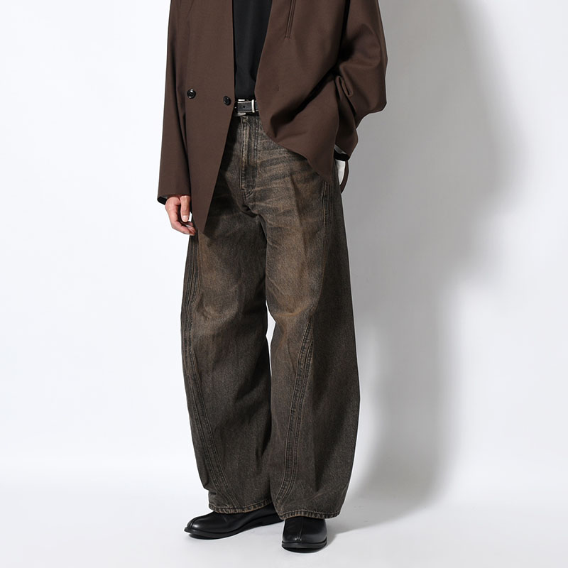 3D TWISTED WIDE LEG JEANS MUD FADED -2.COLOR-