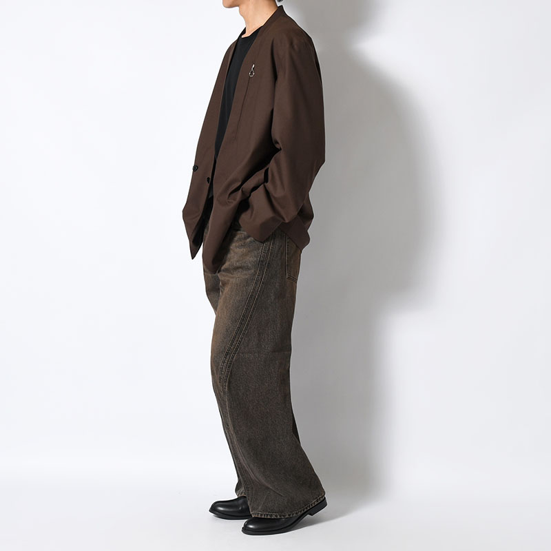 3D TWISTED WIDE LEG JEANS MUD FADED -2.COLOR-