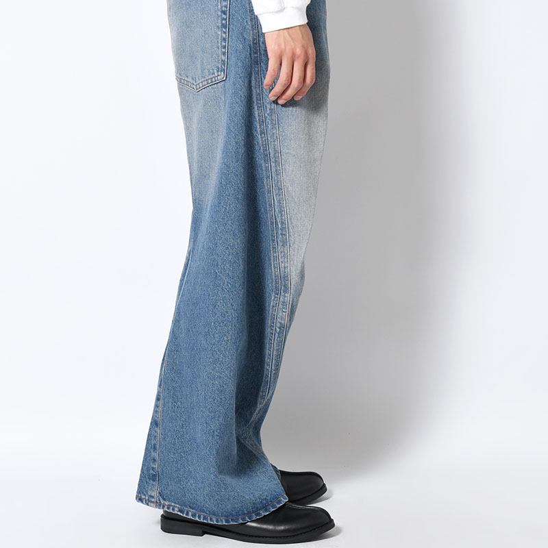 3D TWISTED WIDE LEG JEANS -VINTAGE FADED INDIGO-