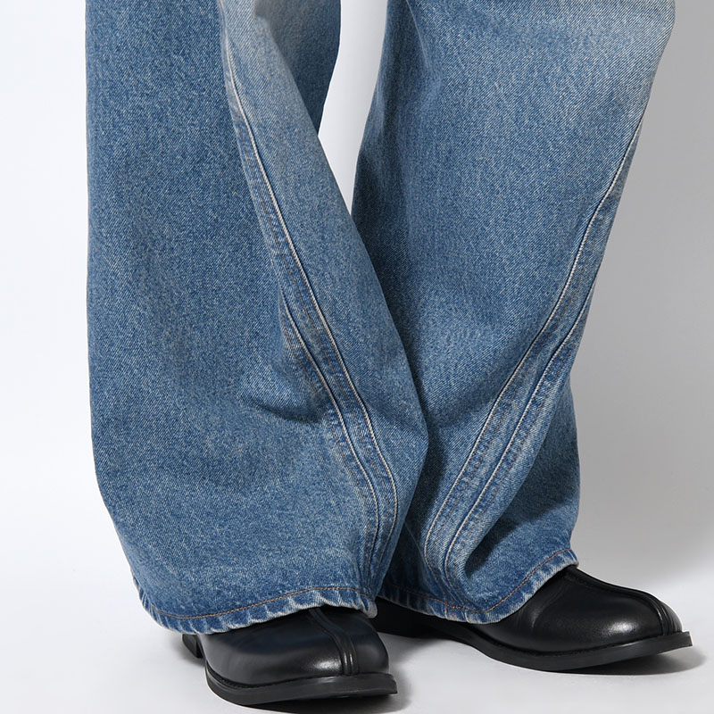 3D TWISTED WIDE LEG JEANS -VINTAGE FADED INDIGO-