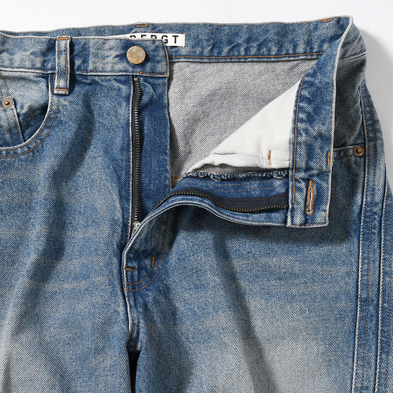 3D TWISTED WIDE LEG JEANS -VINTAGE FADED INDIGO-